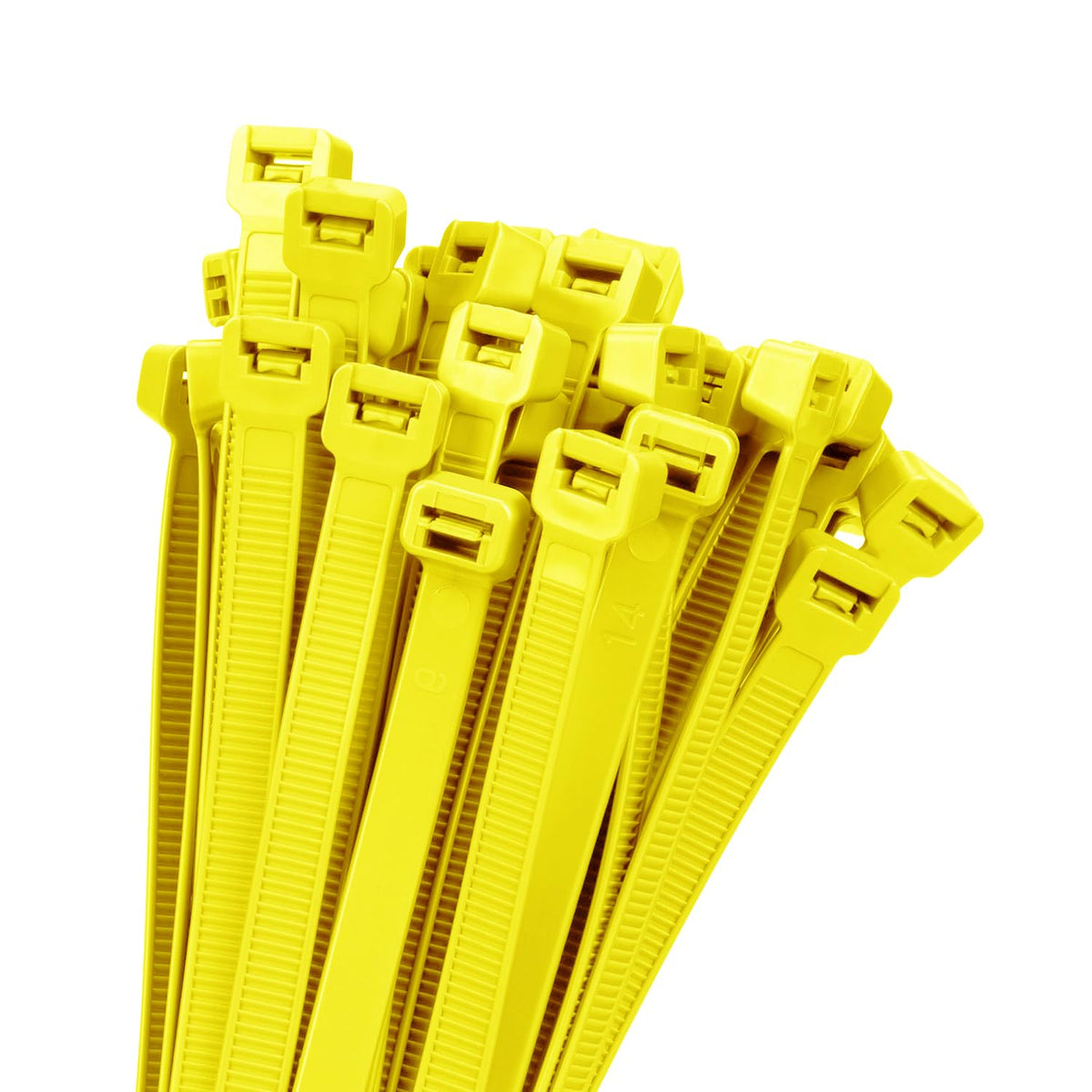 Armpow yellow zip ties 18-inch pack shot for quick organization