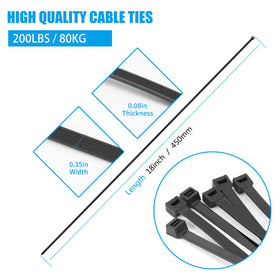 Armpow zip tie pack 100 count heavy duty for versatile projects
