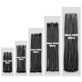 Armpow zip ties assorted sizes for versatile indoor/outdoor organization and bundling