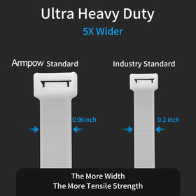 Armpow 40-inch zip ties featuring easy head insertion and smooth edges.