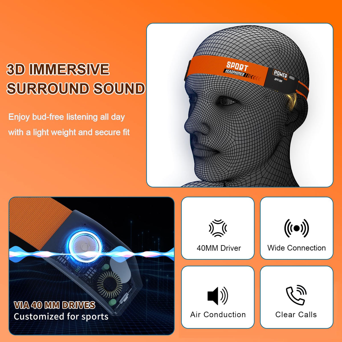 ARognsbo open-ear design supports ambient awareness during workouts.