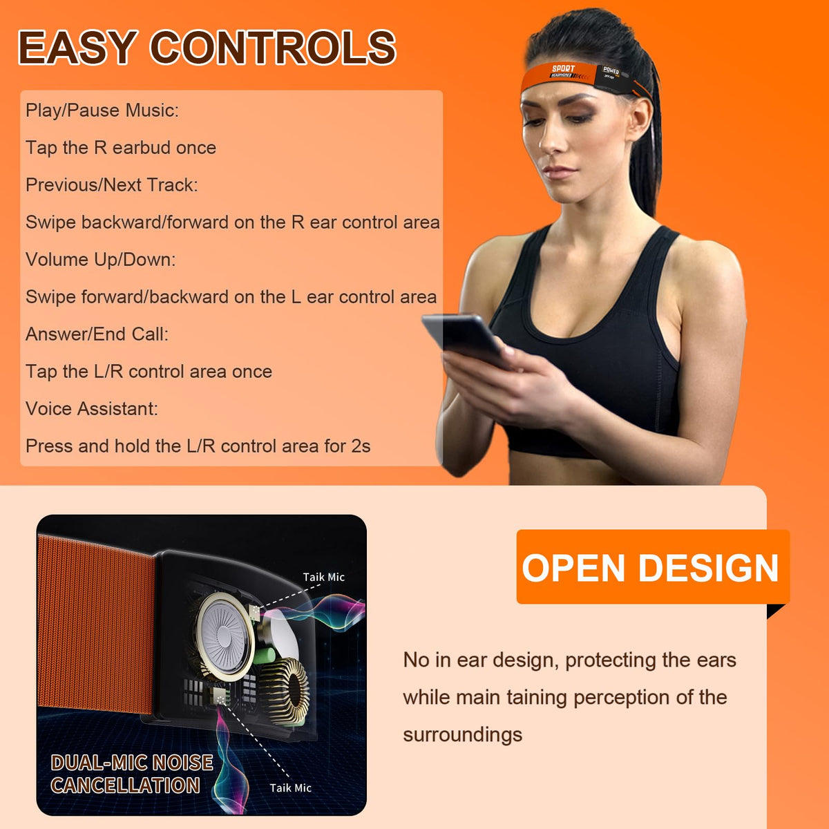 ARognsbo sweat-wicking hairband helps prevent sweat in the eyes.