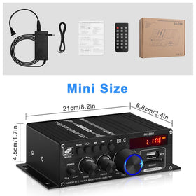 ARRAROWN AK-380 remote and 12V 5A adapter for convenient control and safe power