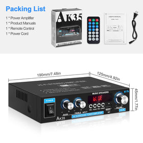 ARRAROWN AK-35 FM display and status LEDs indicating tuned station and operating mode