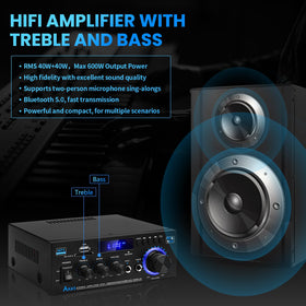ARRAROWN AK45 Bluetooth indicator lit during pairing for stable wireless streaming