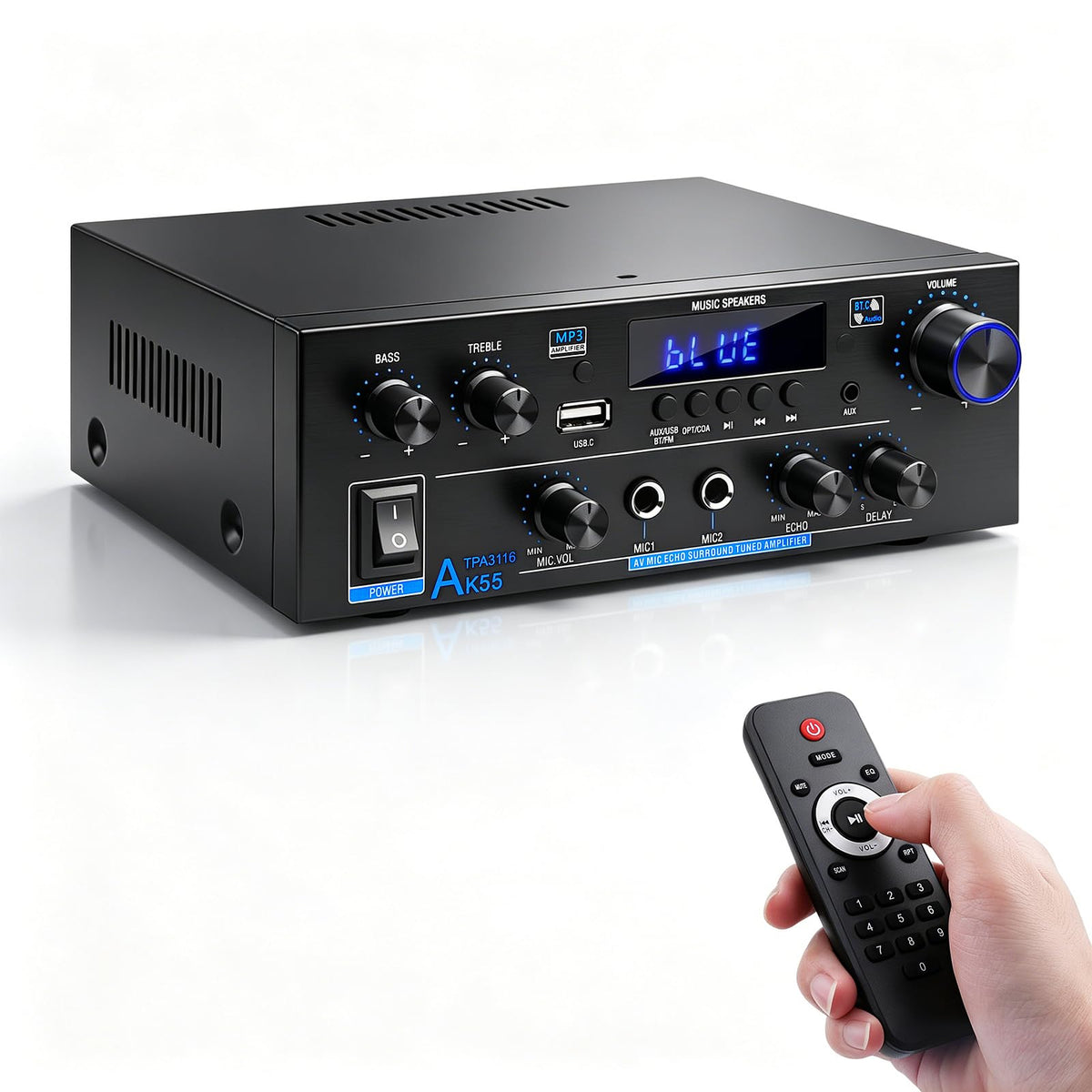 ARRAROWN front panel showing controls and ports, highlighting versatile connectivity