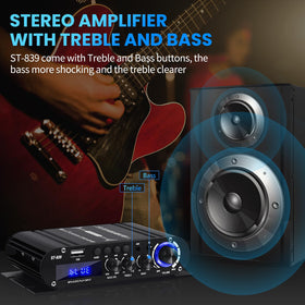 ARRAROWN ST-839 treble and bass knobs close-up for precise tone control