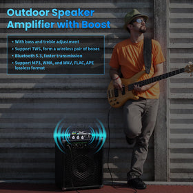 ARRAROWN ZK-1001U outdoor usage with battery-powered speakers