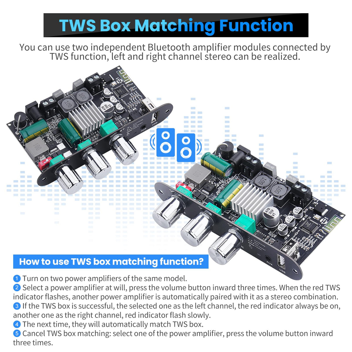 ARRAROWN ZK-1001U TWS box function enables stereo pairing