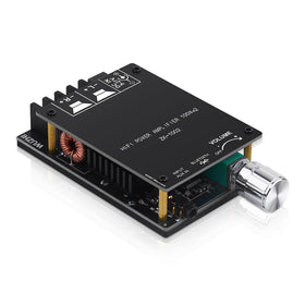 ARRAROWN ZK-1002 top view shows compact dual-channel amplifier for DIY speakers.