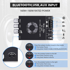 ARRAROWN ZK-1602T treble and bass controls enable tone tuning.