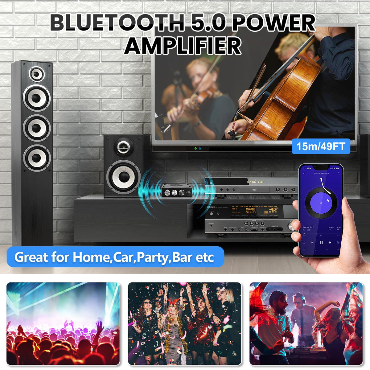 ARRAROWN ZK-1602T offers Bluetooth 5.0, USB, and AUX connections.
