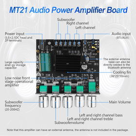ARRAROWN ZK-MT21 control panel enables quick sound tuning for personalized listening.