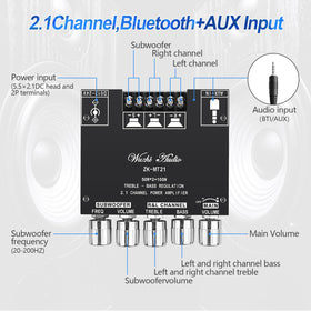 ARRAROWN ZK-MT21 treble and bass knobs for tonal customization.