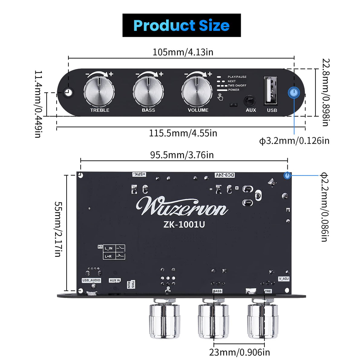 ARRAROWN ZK-1001U boost circuit stabilizes voltage for outdoor use