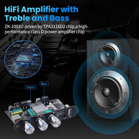 ARRAROWN ZK-1001U treble and bass controls for tailored sound