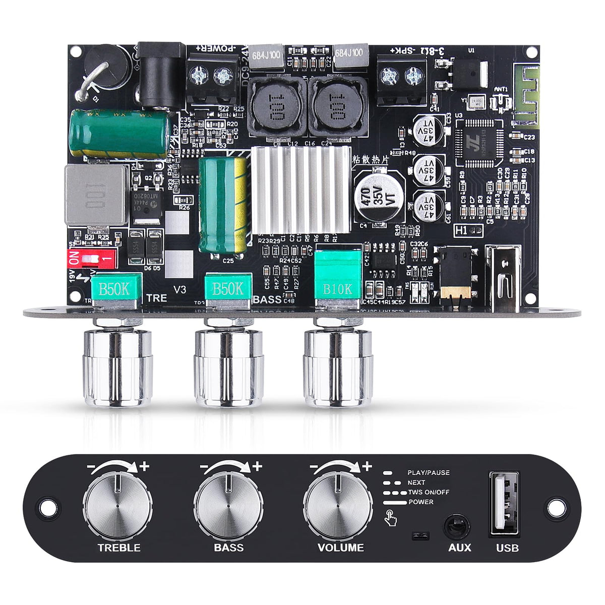 ARRAROWN ZK-1001U USB/AUX inputs simplify wired playback