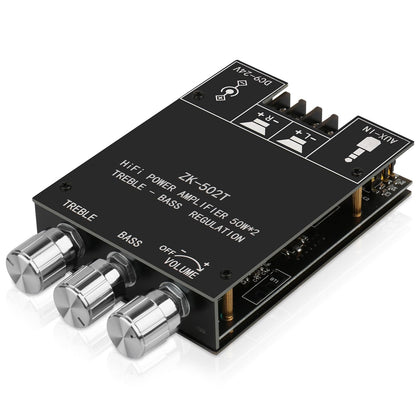 ARRAROWN ZK-502T Bluetooth connection enables wireless playback for DIY home speakers
