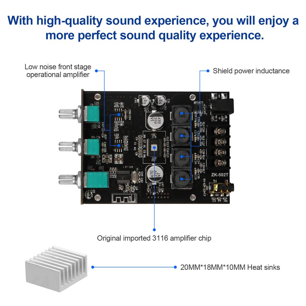 ARRAROWN ZK-502T compact size fits DIY enclosures