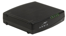 ARRIS CM820A front view showing LED indicators and status for reliable performance