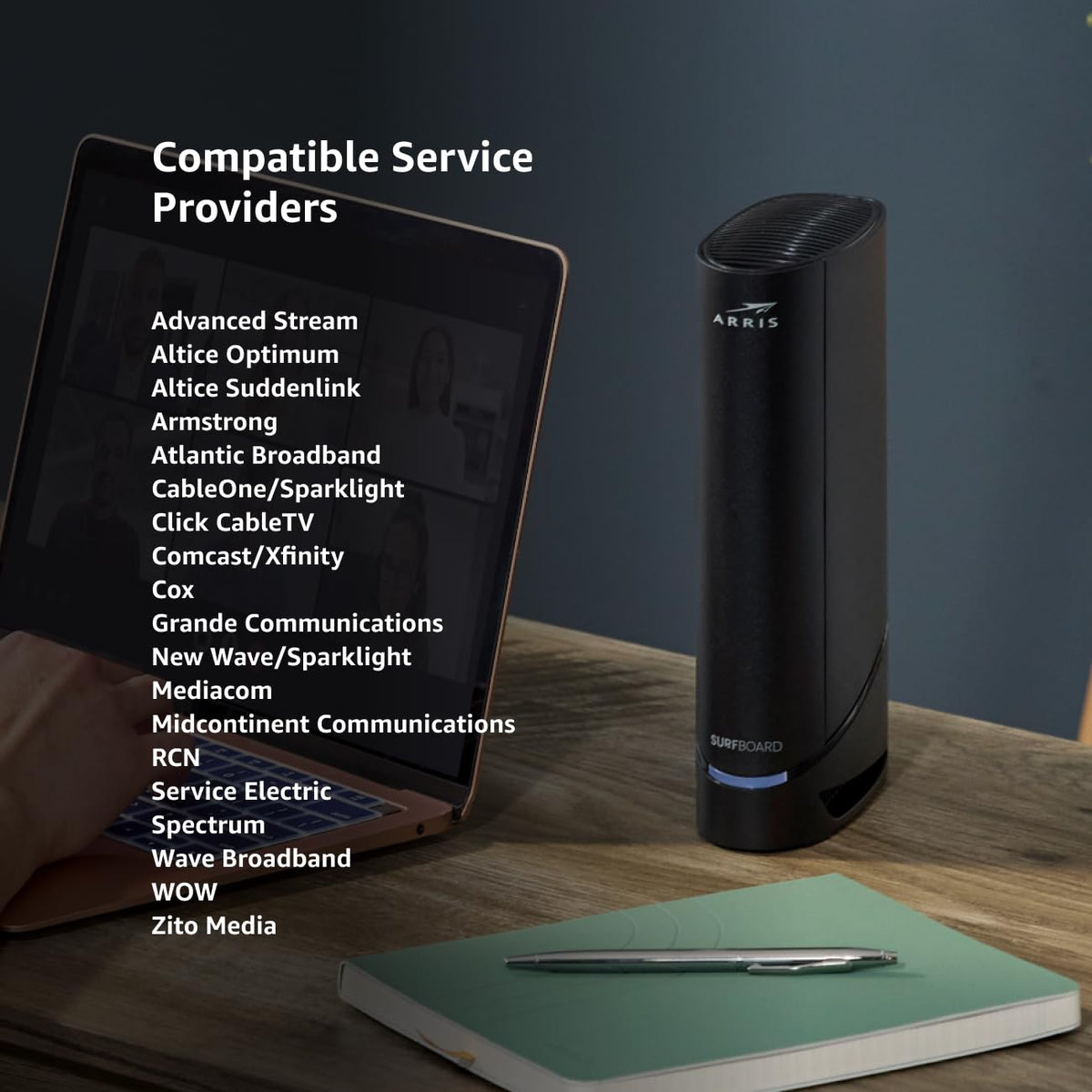 ARRIS G18 Wi‑Fi coverage in the living room for whole-home streaming.