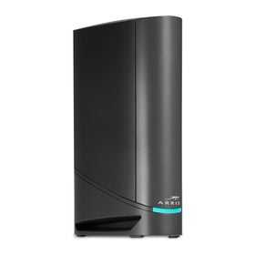 ARRIS G34-RB modem-router front view highlighting compact design for easy placement.