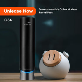 ARRIS G54 daily use scenario showing streaming, gaming, and smart devices.