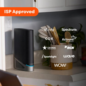 ARRIS G54 setup app guide illustrating quick activation and device management.