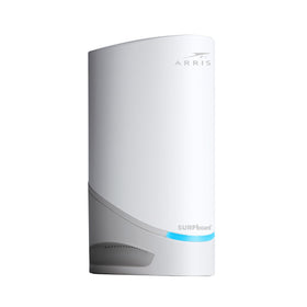 ARRIS S33-RB front panel view, compact design fits small spaces for home networks.