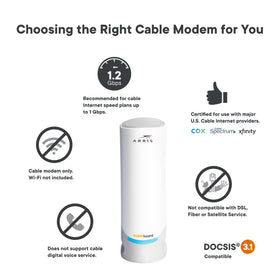 ARRIS S33-RB back ports show 2.5 Gbps and 1 Gbps Ethernet for fast wired connections.