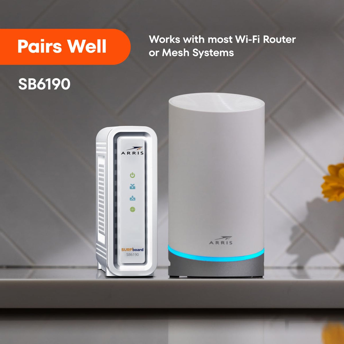 ARRIS SB6190 warranty card included with product.