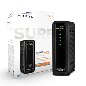 ARRIS SBG10 back ports enabling simple wired connections to devices.