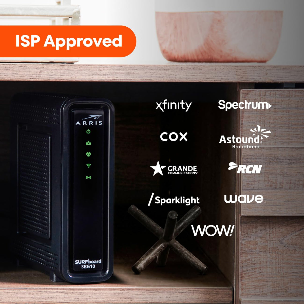 ARRIS SBG10 maximum speed up to 400 Mbps supports smooth streaming.