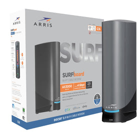 ARRIS Surfboard G36 front view for strong whole-home Wi‑Fi coverage.
