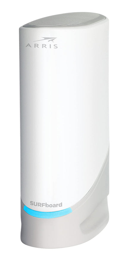 ARRIS SURFboard S33 front view with 2.5 Gbps and 1 Gbps ports for fast networking