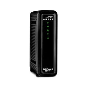 ARRIS SURFboard SBG10 front panel with status LEDs for quick checks.