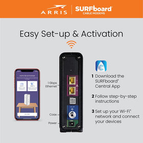 ARRIS connected to smart TV via Ethernet delivering stable streaming performance