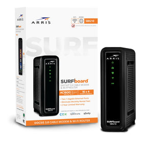 ARRIS modem router placed in living room providing reliable Wi‑Fi coverage for home