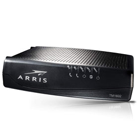 ARRIS TM1602A front panel showing LED status for easy monitoring and reliability