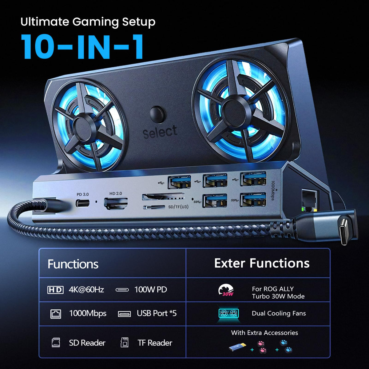 Arrocent side view with 4K HDMI connected to monitor for sharper visuals