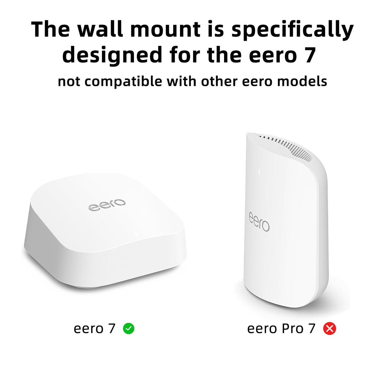 ARSUNOVO no-drill wall mount for eero 7 keeps router accessible while saving desk space.