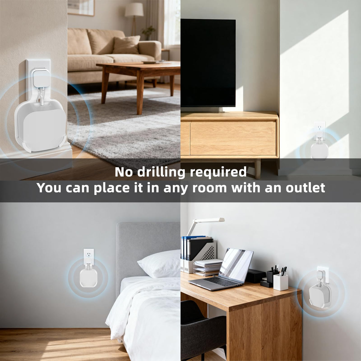 ARSUNOVO two-pack wall mount keeps multiple eero 7 units neatly mounted.