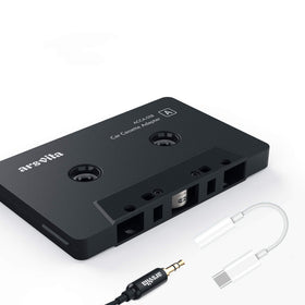 Arsvita cassette adapter with aux lets you play music in a vintage car