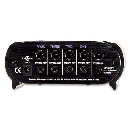 ART HeadAMP4 1/4" and 1/8" I/O panel supports mono or stereo inputs