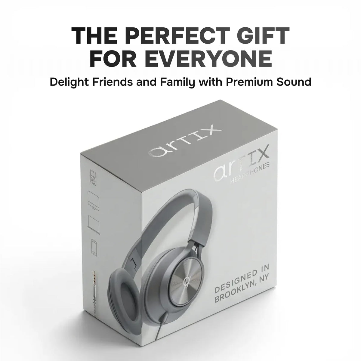 ARTIX CL750 aux jack and cable showing broad device compatibility benefit
