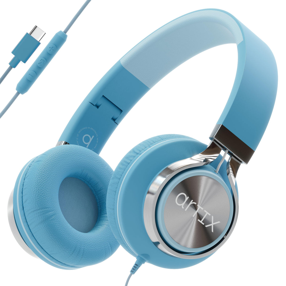ARTIX CL750 front view showing sleek USB-C plug and foldable design for portability