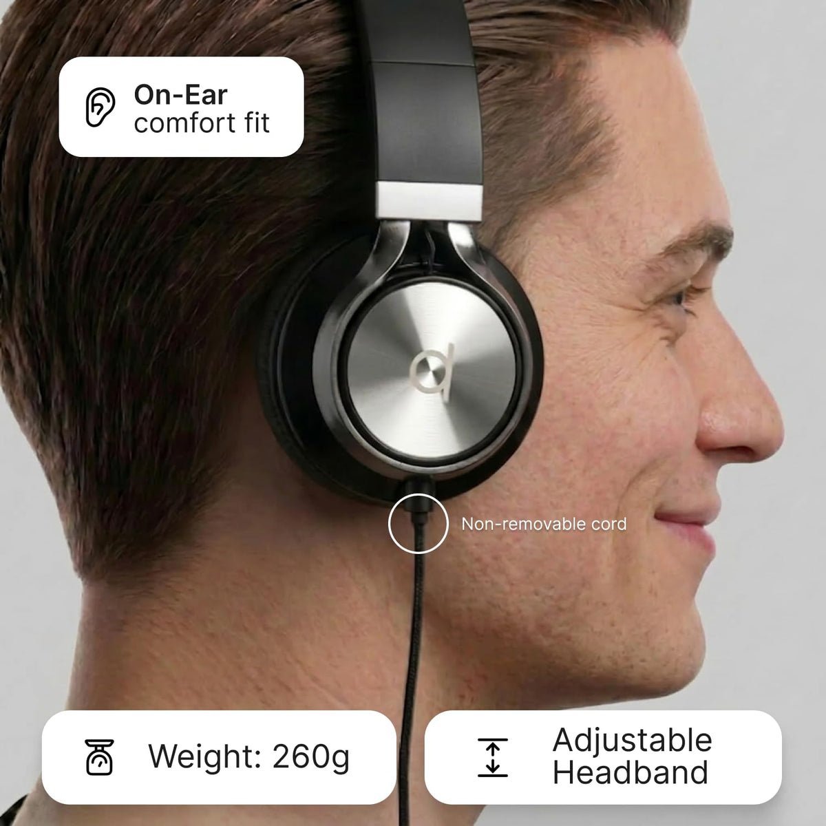 ARTIX CL750 side profile highlighting cushioned ear cup for comfort