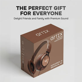 ARTIX commuter wearing headphones demonstrating focused listening benefit