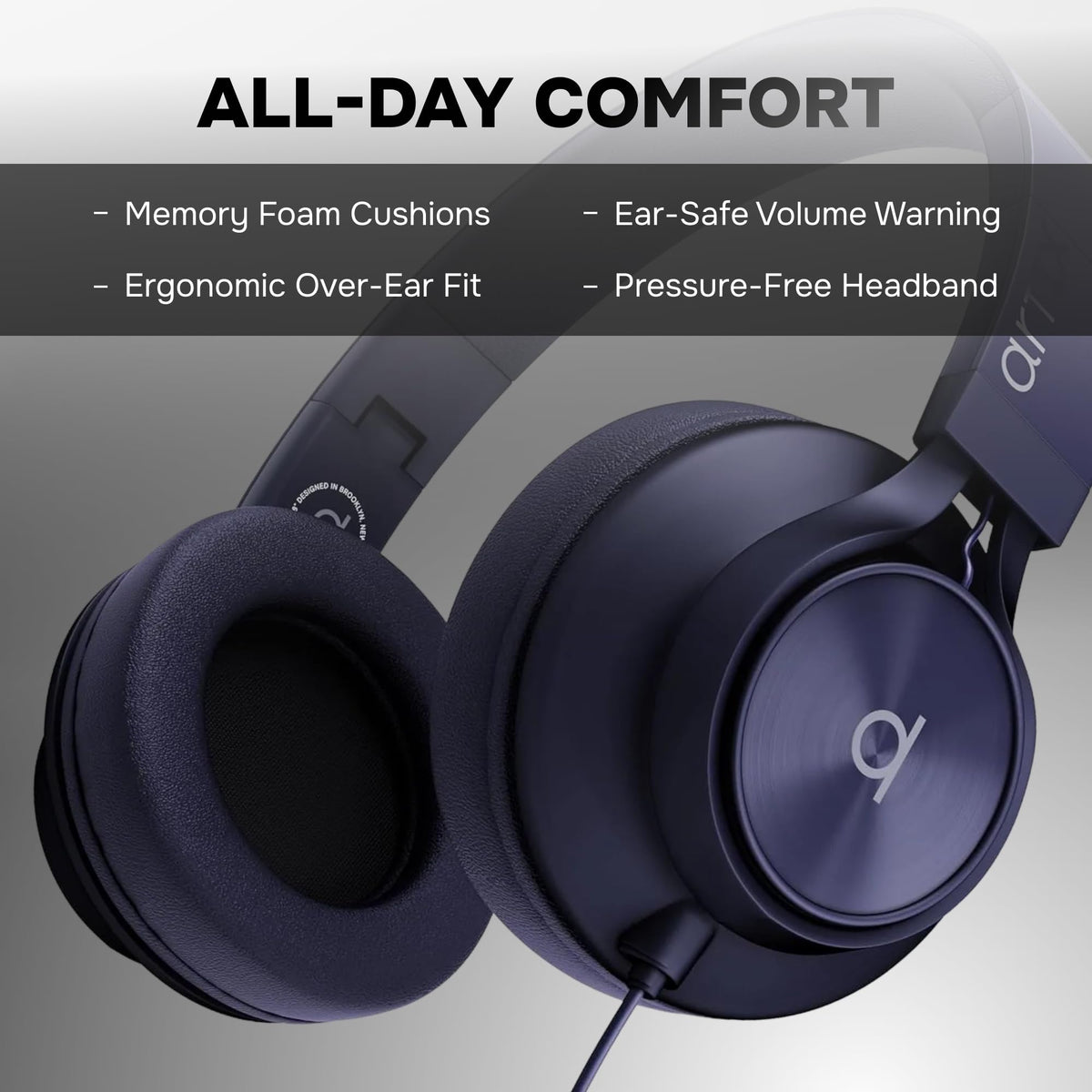 ARTIX side profile on ear displaying secure fit and noise isolation