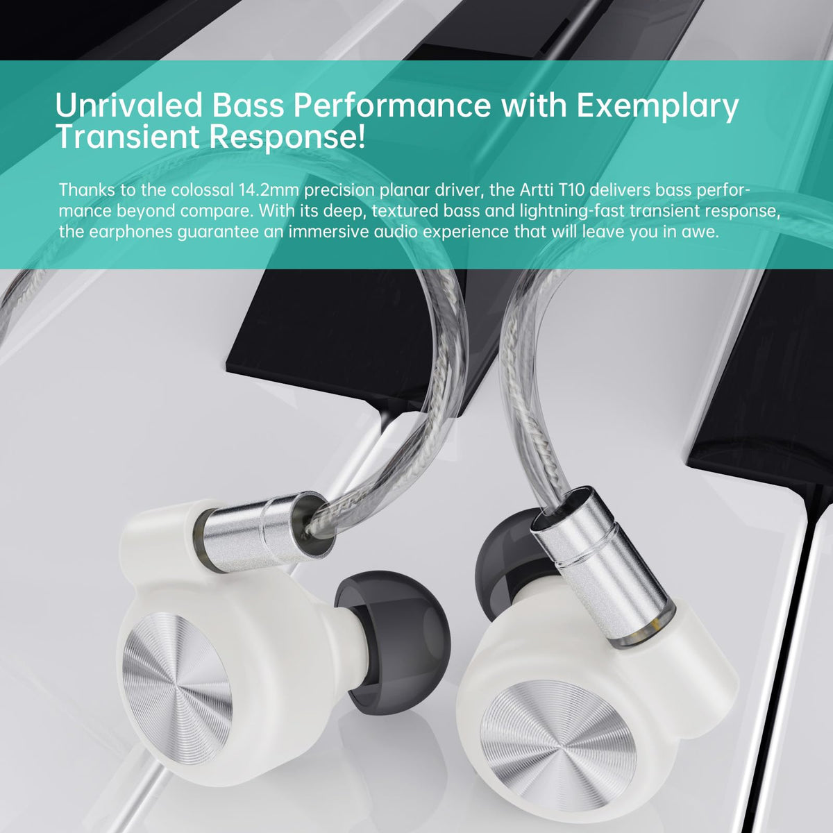 ARTTI T10 detachable silver-plated cable improves clarity and reliability